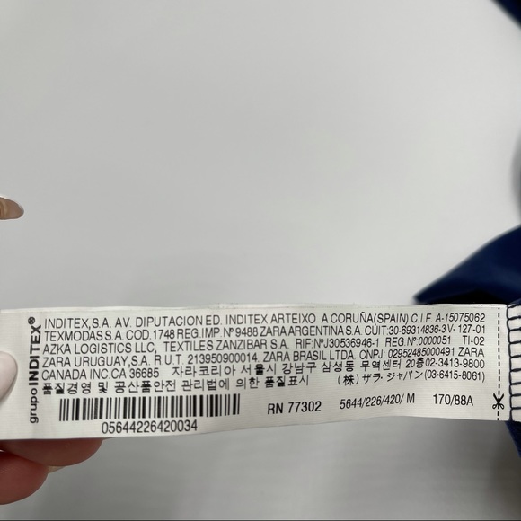 H&M Sleeveless Blue Tank Top Back Zipper Detail - Picture 11 of 12